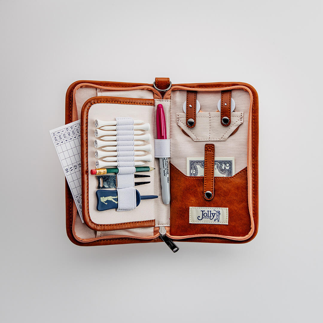 4070）THE GOLF WORKS シャフトホルダー　まとめて The Pilgrim Field Golf Organizer – Waxed Canvas – Jolly Golf