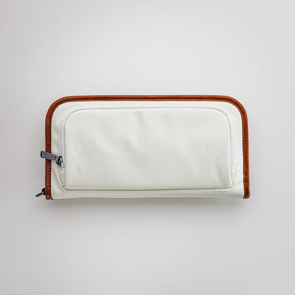 The Purist Vintage golf bag organizer pouch by Jolly Golf in cream synthetic leather